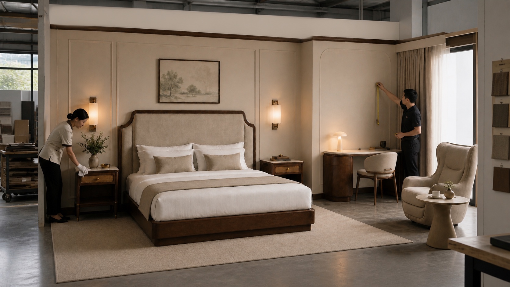 Minh họa Room Zero tại xưởng đối tác